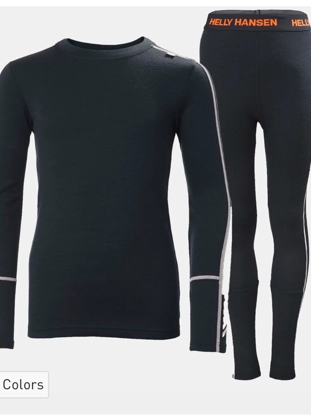 Helly Hansen Kids Black Thermal Base Layer Top 8y